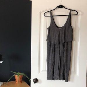 T. Babaton silk dress, greyish purple, size small